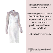 Load image into Gallery viewer, Monique Lhuillier &#39;Qipao (Cheongsam) Long Sleeve Lace Illusion Wedding Dress&#39;
