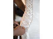 Load image into Gallery viewer, Mori Lee &#39;Blu 5108&#39; size 10 used wedding dress view of back lace up

