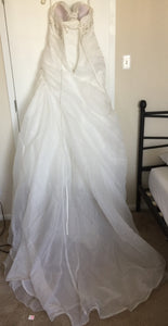 Sophia Tolli 'Crystal' size 10 used wedding dress back view on hanger