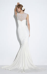 Nicole Miller 'Lily' size 6 new wedding dress back view on model