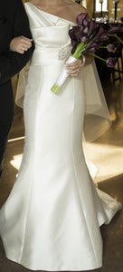 Amsale 'Hampton' One Shoulder Wedding Dress - Amsale - Nearly Newlywed Bridal Boutique - 2