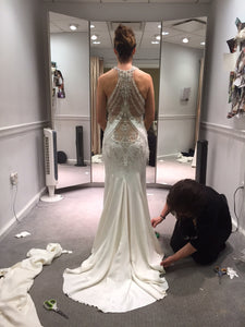 Mark Zunino 'High Neck Sheath Gown' - mark zunino - Nearly Newlywed Bridal Boutique - 5