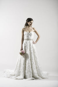 Dennis Basso 1112 White Organza Wedding Dress - Dennis Basso - Nearly Newlywed Bridal Boutique - 2