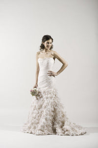Romona Keveza RK282 Blush Mermaid Gown - Romona Keveza - Nearly Newlywed Bridal Boutique - 1