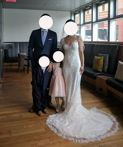 Olvi/Olga Yermoloff '2277' size 4 used wedding dress front view on bride