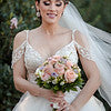 Eve of Milady 'Custom' size 6 used wedding dress front view close up on bride
