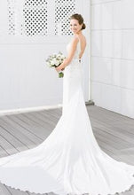 Load image into Gallery viewer, Michal Medina &#39;Juilia&#39; size 2 used wedding dress side view on bride
