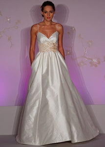 Jim Hjelm '1061' size 12 new wedding dress front view on model
