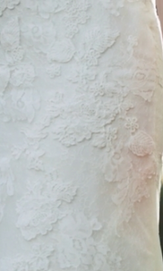 Pronovias 'Primael' size 6 used wedding dress close up of fabric