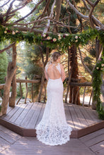 Load image into Gallery viewer, BHLDN &#39;Ventura&#39; size 12 used wedding dress back view on bride
