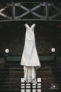 Austin Scarlett 'Eden' size 4 used wedding dress front view on hanger