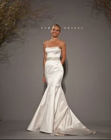Romona Keveza Silk Mermaid Wedding Dress - Romona Keveza - Nearly Newlywed Bridal Boutique - 6