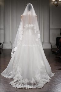 Peter Langner 'Winona' size 6  used wedding dress back view on model