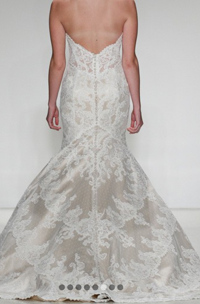 Matthew Christopher 'Emma' size 4 new wedding dress back view on bride