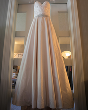 Load image into Gallery viewer, Romona Keveza &#39;Legend L6109&#39; size 2 used wedding dress front view on hanger
