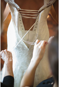 Augusta Jones 'Marsha' size 4 new wedding dress back view on gown