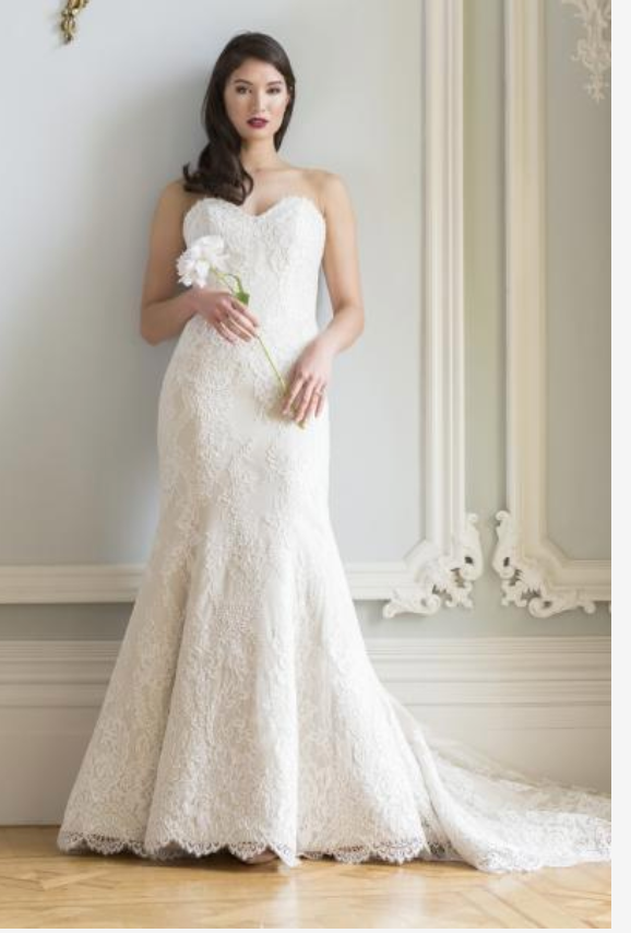 Augusta Jones 'Marsha' size 4 new wedding dress front view on model
