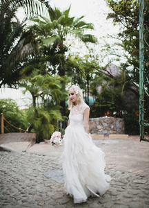 Valentino Lace & Ruffled Silk Organza Wedding Dress - Valentino - Nearly Newlywed Bridal Boutique - 1