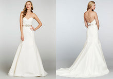 Load image into Gallery viewer, Jim Hjelm &#39;Laila&#39; size 4 used wedding dress front and back views on model
