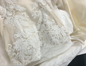 Ines Di Santo 'Elisavet' size 2 used wedding dress close up of material