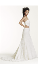 Load image into Gallery viewer, Oleg Cassini &#39;Strapless Trumpet&#39; - Oleg Cassini - Nearly Newlywed Bridal Boutique - 3
