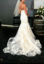 Load image into Gallery viewer, Maggie Sottero &#39;Aretha&#39; size 4 used wedding dress back view on bride
