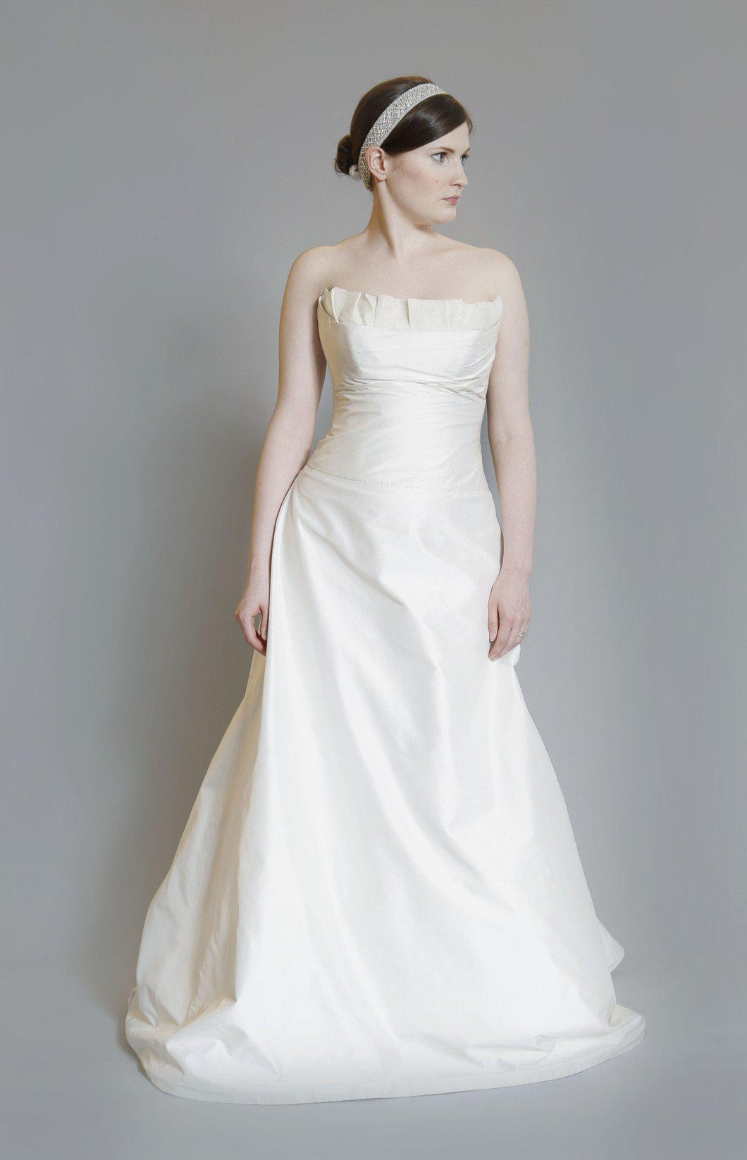 Legends by Romona Keveza Strapless Silk Dress for Kleinfeld - Romona Keveza - Nearly Newlywed Bridal Boutique - 1
