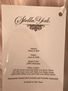 Stella York '6025' size 14 new wedding dress view of tag