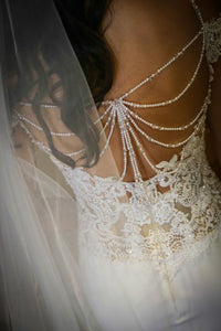Nicole Spose 'NIAB 1840' size 6 used wedding dress back view close up