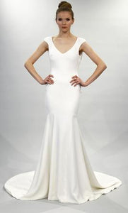Theia 'Daria' size 8 used wedding dress front view on model