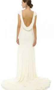Theia 'Daria' size 8 used wedding dress back view on model
