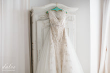 Load image into Gallery viewer, Monique Lhuillier &#39;Aurora&#39; size 8 used wedding dress front view on hanger
