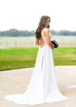 Load image into Gallery viewer, Allure &#39;9573&#39; size 8 used wedding dress side view on bride
