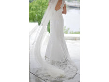 Load image into Gallery viewer, Anna Maier &#39;Aimee&#39; size 2 used wedding dress back view with veil
