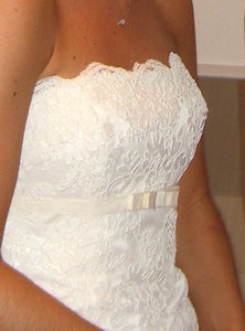 Stewart Parvin 'Spellbound' size 6 used wedding dress side view of bust line