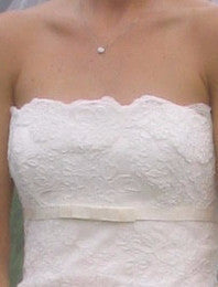 Stewart Parvin 'Spellbound' size 6 used wedding dress front view close up of bust line