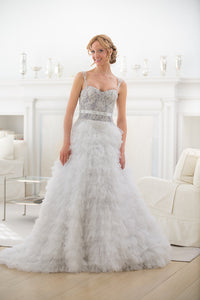 Veluz Reyes 'Karenina' size 2 sample wedding dress front view on model