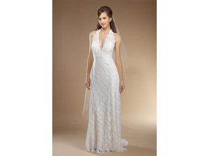 Watters 'Adriana' size 4 used wedding dress front view on model