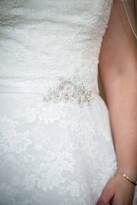 Ella Rosa 'Martizz' size 14 used wedding dress front view of trim