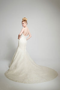 Matthew Christopher 'Isabel' size 4 new wedding dress back view on model
