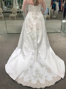 David's Bridal 'Beaded Dress' size 16 new wedding dress back view on bride