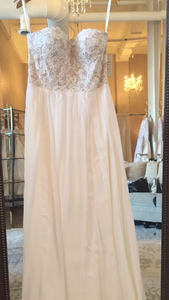 Anne Barge 'Lily' size 4 used wedding dress front view on hanger