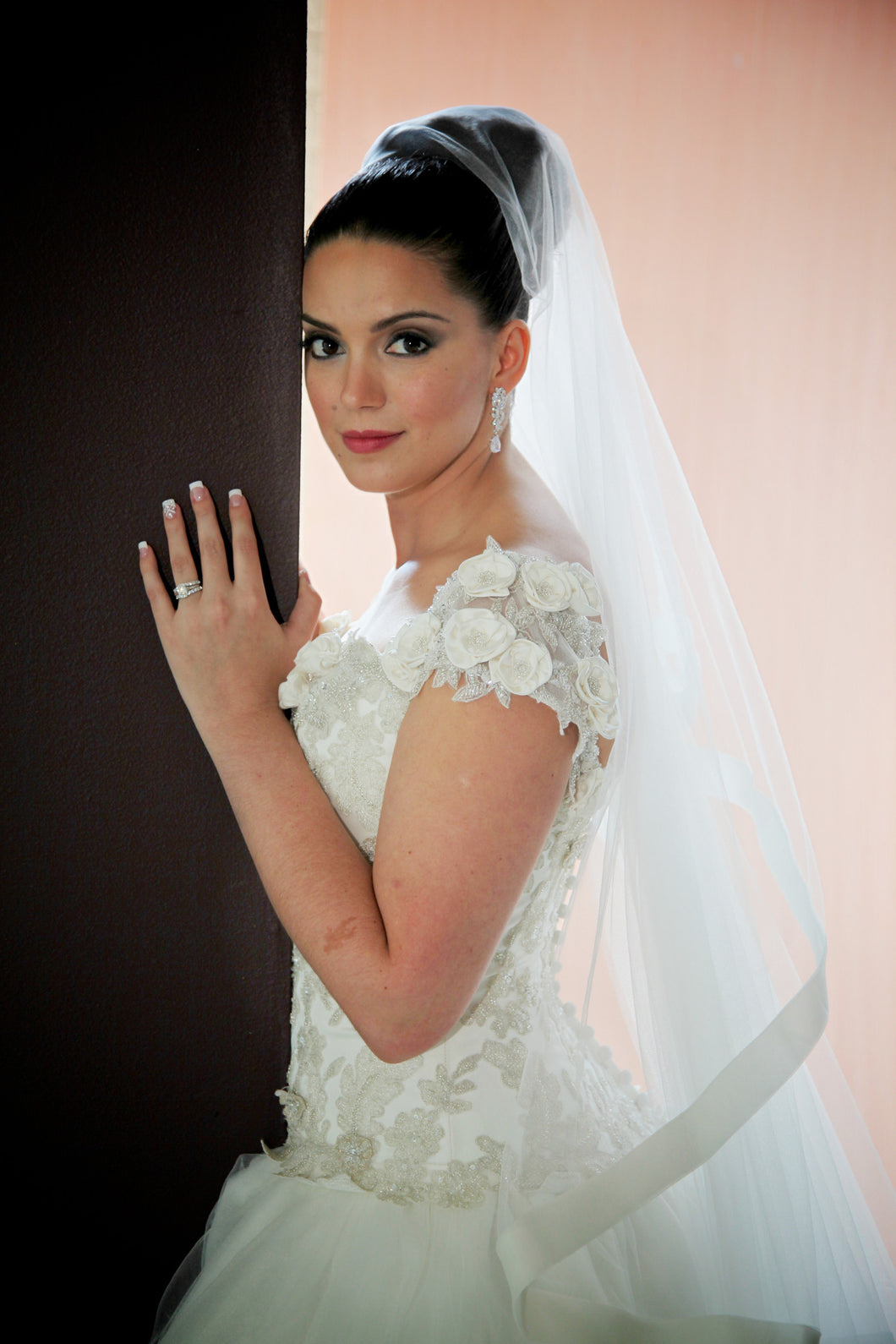 Amalia Carrara Style 305 with custom veil - eve of milady - Nearly Newlywed Bridal Boutique - 1