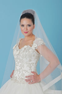 Amalia Carrara Style 305 with custom veil - eve of milady - Nearly Newlywed Bridal Boutique - 4