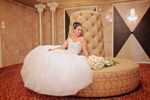 Amalia Carrara Style 305 with custom veil - eve of milady - Nearly Newlywed Bridal Boutique - 10