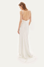 Load image into Gallery viewer, Top Shop &#39;V Neck&#39; size 4 new wedding dress back view on model
