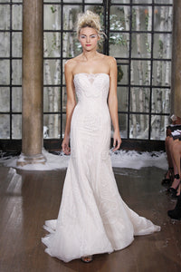 Ines Di Santo 'Zabize' size 2 used wedding dress front view on model