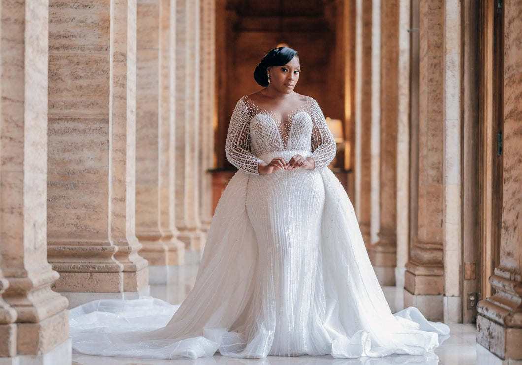 Ese Azenabor '0000' wedding dress size-16 PREOWNED