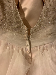 Allure 'Sequin' size 16 used wedding dress back view on hanger