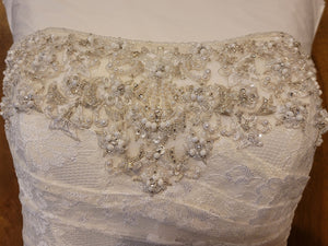 Davids Bridal 'YP3344' wedding dress size-04 PREOWNED